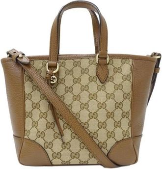 Gucci Pre-owned Vintage GG Canvas Shoulder Bag - Dames - Vintage Handtas - Bruin - ONE Size - Vintage