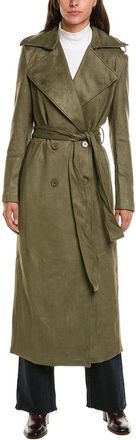Bardot Kira Faux Suede Trench Coat