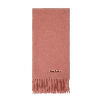 Acne Studios Accessoires, unisex, Roze, ONE Size, Wol, Canada Narrow Scarf