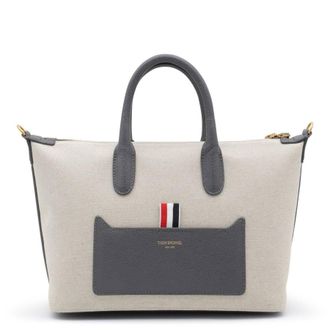 Thom Browne Sand Canvas Duffle Small Handbag