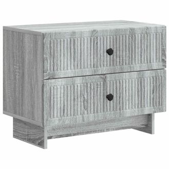 vidaXL Armario De Noche Con Caj&oacute;n Gris Sonoma 62 X 34,5 X 47,5 Cm Vidaxl