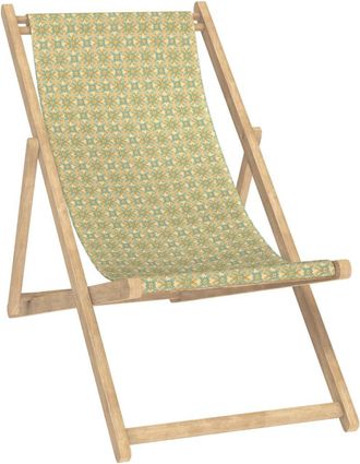 Vent de Boh&egrave;me Silla plegable de eucalipto con estampado gr&aacute;fico azul