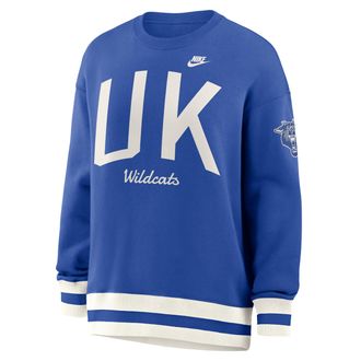 Nike Kentucky Legacy Nike Womens College Pullover Crew in Blue | 040H0KA2UKV-V89