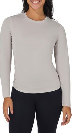 Yogalicious Assorted 2-Pack Baby Texture Rib Elodie T-Shirts in Shadow Rock/Chocolate Mousse at Nordstrom Rack, Size X-Large