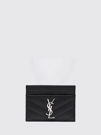 Saint Laurent Portacarte Cassandre in pelle trapuntata con monogramma YSL
