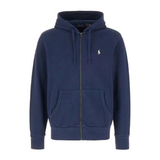 Polo Ralph Lauren Zip-throughs, male, Blue, Size: 2XL Stylish Sweatshirt for Men
