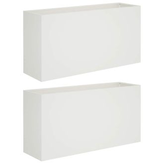 vidaXL Macetero De Jard&iacute;n 2 Uds. Blanco 100 X 30 X 40 Cm Vidaxl