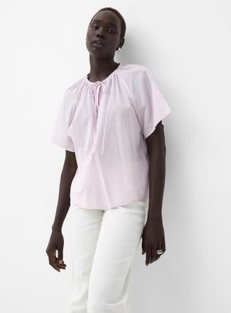 Marc O'Polo Womens Tie-up gathered collar lightweight blouse