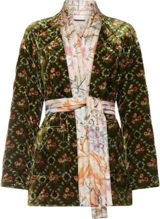Pierre-Louis Mascia Kanalo Kimono Jas - Dames - Kimonos - Groen - L - Overhemden
