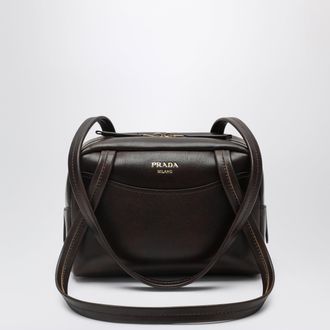 Prada Carry mini antique leather bowling bag