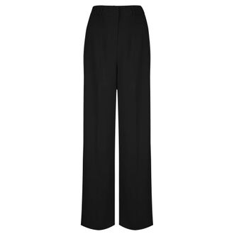 Dante6 Wijde Zwarte Pakbroek - Dames - Broeken - Zwart - Maat: 2XL Satijn