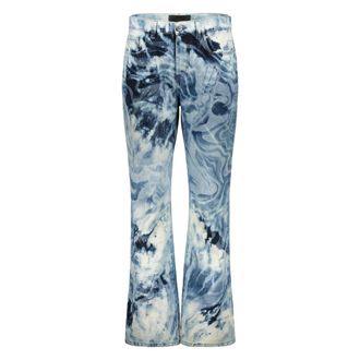 Alberta Ferretti Tie-dye Flared Jeans - female - Alberta Ferretti - Flare Jeans - Blue - XL - Jeans