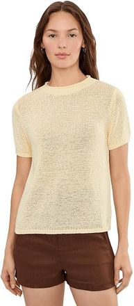 525 america Faye Rolled Edge Sweater T-Shirts Womens Sweater Lemon Icing : LG, Cotton/Linen/Nylon