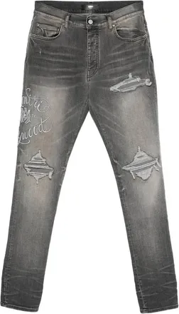 Amiri Ripped Embroidery Jeans