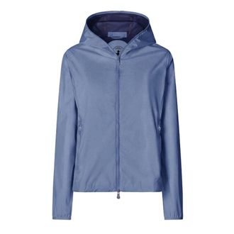 Save The Duck Light Jackets, female, Blue, Size: XS Hooded Jacket D32201W Wind22 90072