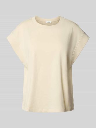 s.Oliver Red Label Relaxed Fit T-Shirt aus reiner Baumwolle in Sand, Gr&ouml;&szlig;e 36