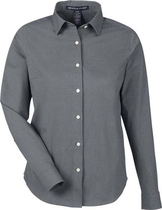 Devon & Jones Womens CrownLux Performance Spencer Poplin Dress Shirt