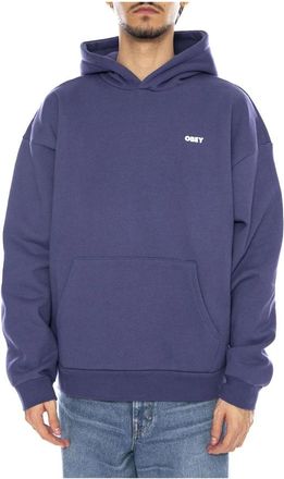 Obey Hoodies - Heren - Hoodies - Blauw - S - Katoen - Hoodies & sweatvesten