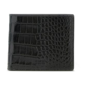 Tom Ford Wallets & Cardholders, male, Black, Size: ONE SIZE Crocodile-print Leather Bifold Wallet