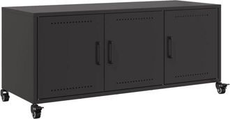 vidaXL Mueble para TV acero negro 100,5x39x43,5 cm vidaXL