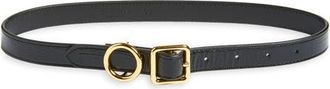 Jacquemus Slim Regalo Leather Belt in Black at Nordstrom, Size 105