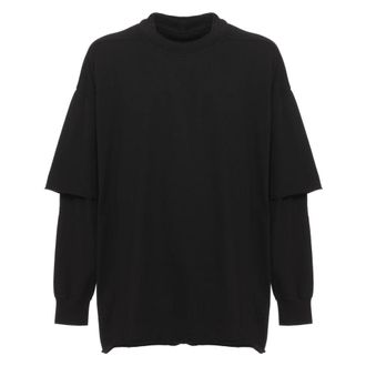 Rick Owens Felpa Cotton Compound - - Sweatshirts & Hoodies - Uomo - Nero - ONE SIZE