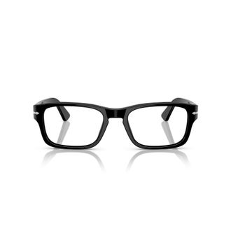 Persol Silver Rectangular Acetate Arrow Detail Eyeglasses