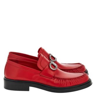 Ferragamo Duccio Leather Gancini Loafers, Size 9 EE