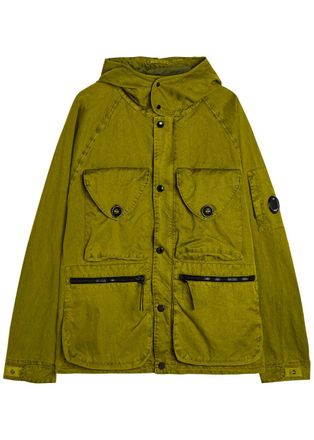 C.P. Company Panama Goggle Hooded Woven Jacket - Green - XL