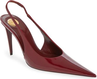 Saint Laurent Guermantes Slingback Pump in Lust Red at Nordstrom, Size 9.5Us