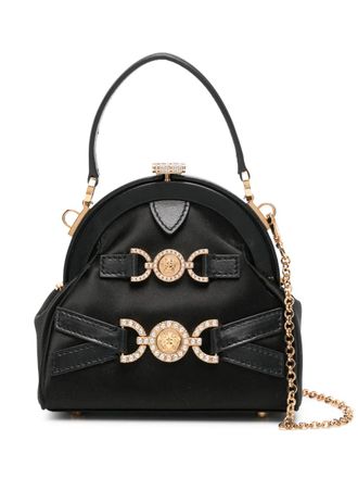 Versace Medusa 95 tote bag - women - Lambskin/Silk/Fabric - One Size - Black