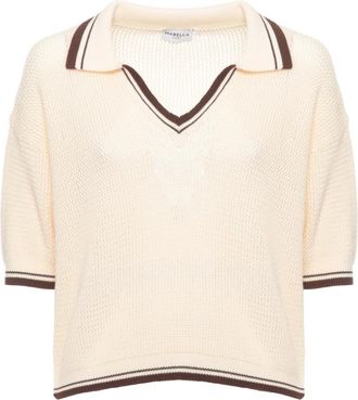 Marella Truien & Vesten, Dames, Wit, L, Katoen, Mlslembi Polo