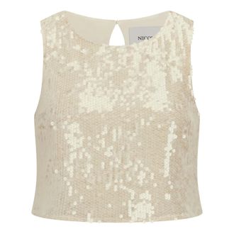 Nicowa Dames, Tops, Beige, Maat: S