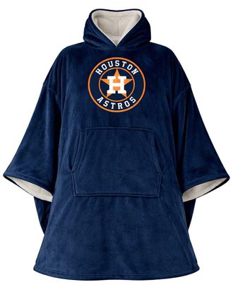 Pegasus Sports Houston Astros Mlb Logo Hooded Fleece Blanket Poncho