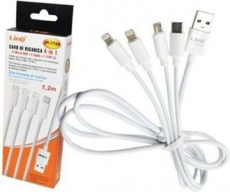 Trade Shop Trade Shop - Cavo Usb Di Ricarica 4in1 Microusb Tipo C + 2 Lightning Iphone Linq Ip-7744
