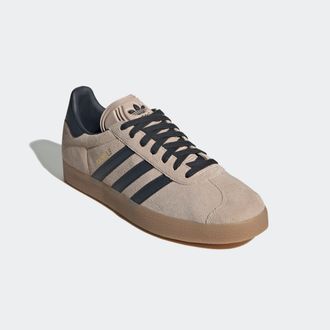 adidas Sneaker ADIDAS ORIGINALS GAZELLE, Herren, Gr. 38,5, braun (wonder taupe, night indigo, gum 3), Leder, Synthetik, Schuhe Sneaker
