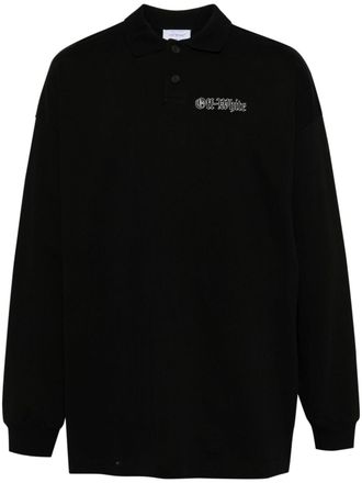 Off-white Gang-print polo shirt - Black