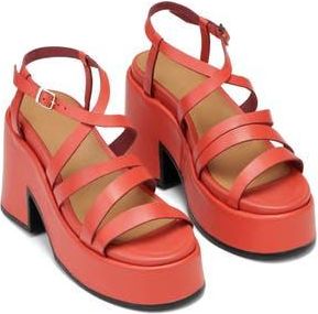 Ganni Strappy Platform Sandal in Paprika at Nordstrom Rack, Size 7Us / 37Eu