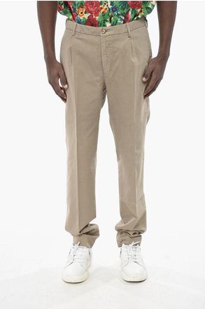 Incotex Stretch Cotton Single-Pleat Trousers size 56