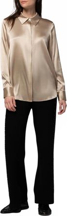 Max & Moi Levy Blouse In Latte