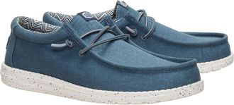 Hey Dude HEYDUDE Wally Stretch Katoenen Heren Donker Leisteen Mokasen Schoenen