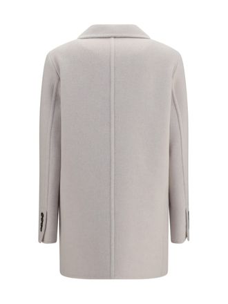 Brunello Cucinelli Womens Single-Breasted Wool And Cashmere Jacket Chiglia