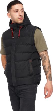 Crosshatch Mens Kampleys Embossed Gilet (Black) - Size Large