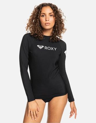 Roxy Womens Roxy Womens Roxy Heater Thermal Long Sleeve Rash Vest - Black/Grey - Size: 18/16