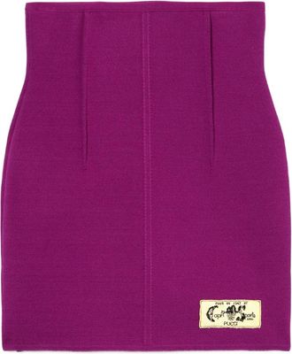 Pucci Gonna con logo ricamato - Viola