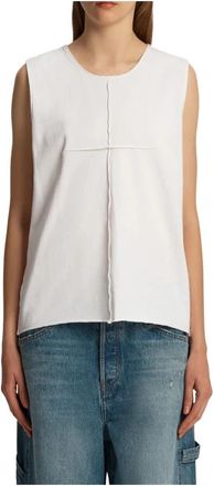 Khaite Allo See-Through Top - Dames - Tops zonder mouwen - Wit - S - Tops