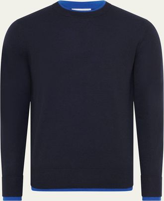 Gabriela Hearst Mens Wells Cashmere Silk Crewneck Sweater