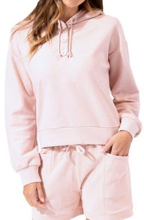 Threads 4 Thought Tanisha Hooded Henley Pullover in Nomad at Nordstrom Rack, Size X-Small