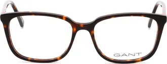 GANT GA3278 Tortoiseshell Rectangular Eyeglasses - Brown