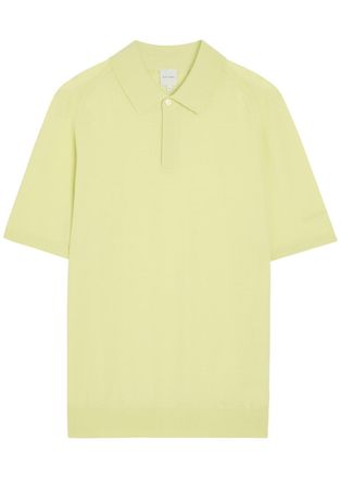 Paul Smith Logo-embroidered Merino Wool Polo Shirt - Yellow - Xxl